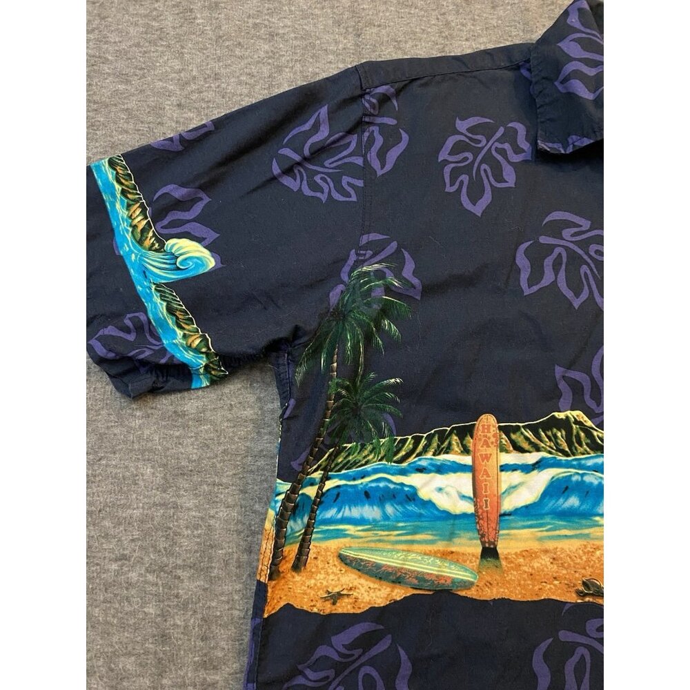 Favant Hawaii Tropical Surfing Beach Button Down Shirt- Men's XL Surfboards - Picture 2 of 7